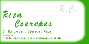 rita cserepes business card